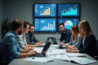 business team using professional seo to gain strategic online advantage