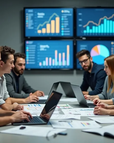 business team using professional seo to gain strategic online advantage